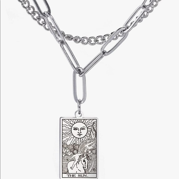 Tarot card layered necklace (SILVER) - Picture 15 of 16